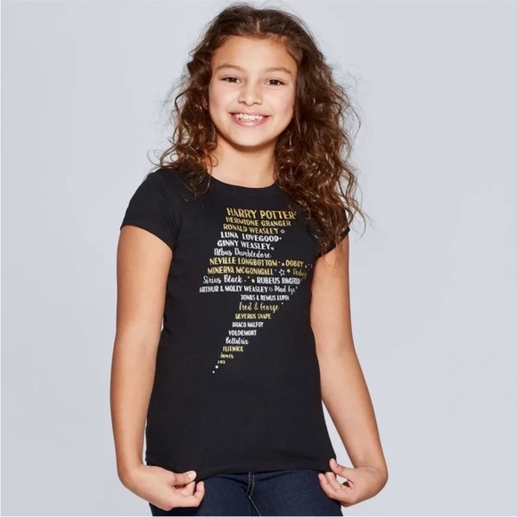 Harry Potter Character Names Graphic T-shirt in Black Size XL 14/16 Girls Youth - Picture 16 of 16